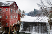 Dells Mill in the winter 
