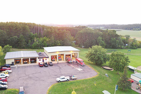 Town of Wheaton Fire Rescue aerial shot 