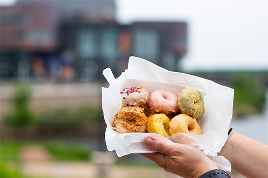 Mini donuts served from food truck in Phoenix Park 